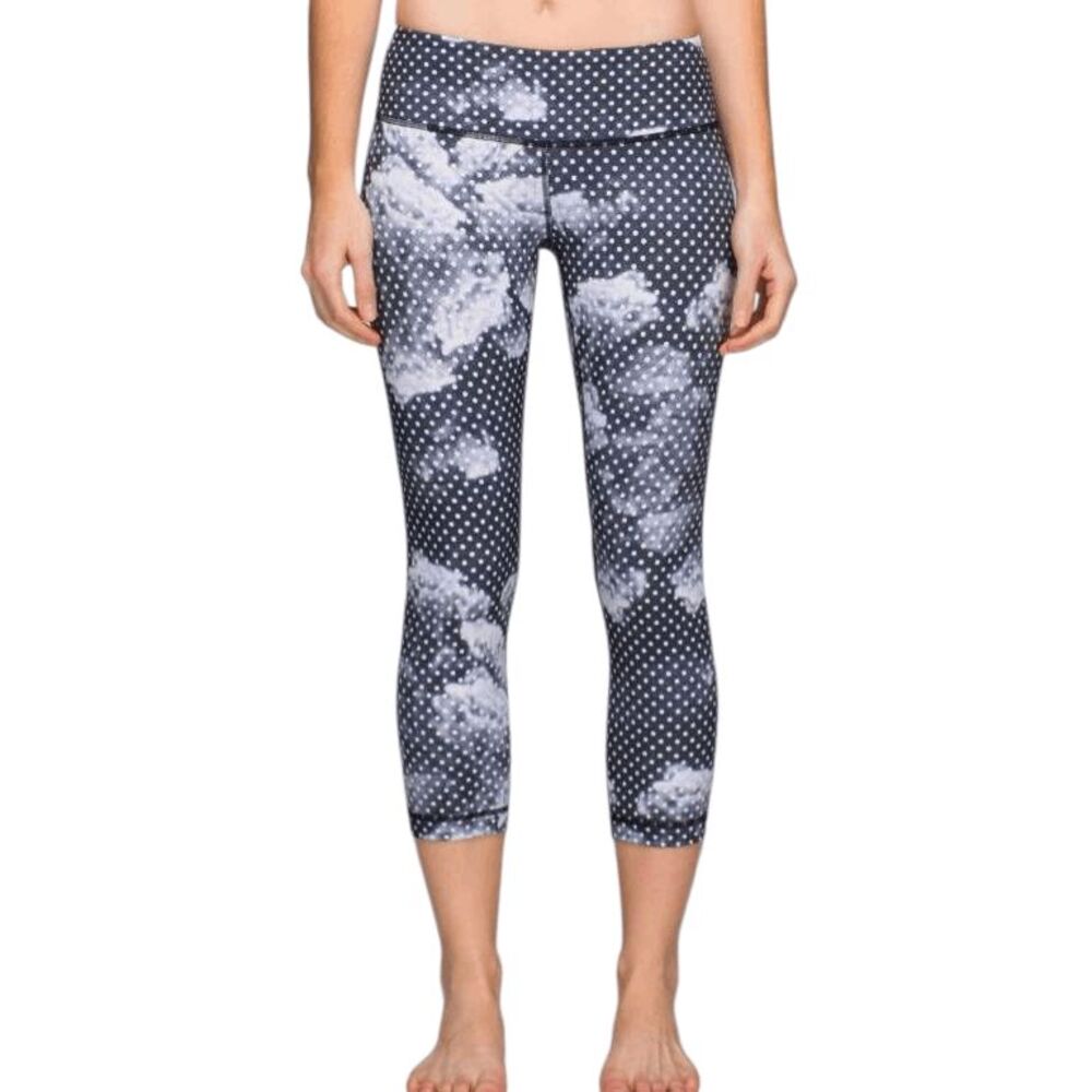 lululemon athletica Black & White Cloud Dot Capri Leggings